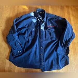 Vtg Guide Gear Embroidered “The Sportsman’s Guide” Flannel Button Up, Size XL